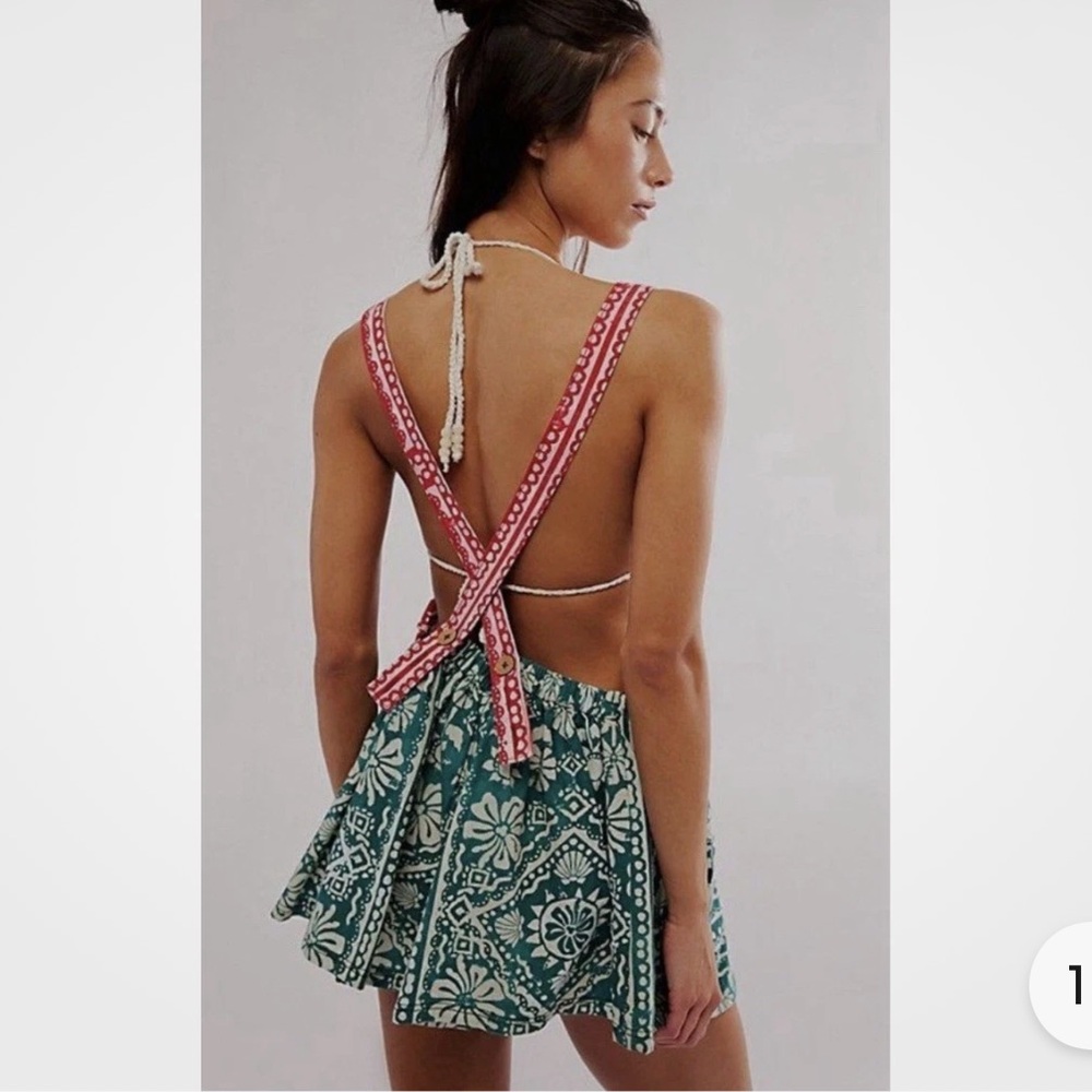 Free People palm bay shorttall Romper - Picture 2 of 4